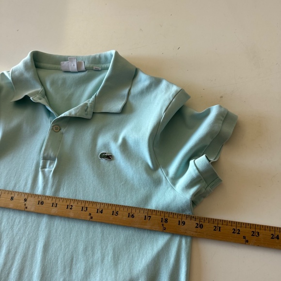 Lacoste Authentic Mint Green Regular Fit Collared Polo Shirt Mens 4 / Medium - Picture 5 of 7